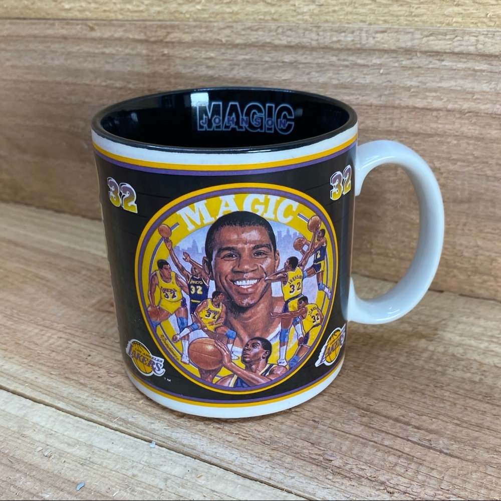Vintage Magic Johnson Los Angeles Lakers Coffee Mug 1993-94